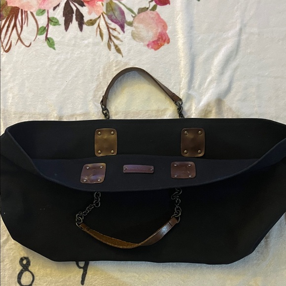 Bottega Veneta Black Tote with Brown Handles - Picture 3 of 11